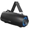 DOSS Extreme Boom Pro D100 70W Bluetooth Speaker with Deep Bass IPX6 Waterproof 10400mAh 24H Battery Builtin Power Bank TWS Stereo Pairing BeatSync Lights for Outdoor Camping Party Black