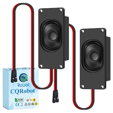 CQRobot Miniature Loudspeaker 5 Watt 8 Ohm Passive Enclosed AudioWoofer Speaker Compatible with Arduino Board 254mm Dupont Interface for a Variety of Small DIY Electronic Projects