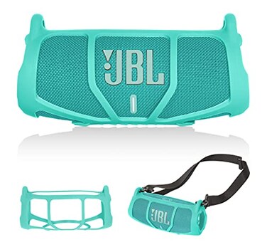 GETGEAR Silicone Cover Sleeve for JBL Charge 5 Portable Bluetooth Speaker Featured Design with More Protection Best Matching in Shape and Color Mint