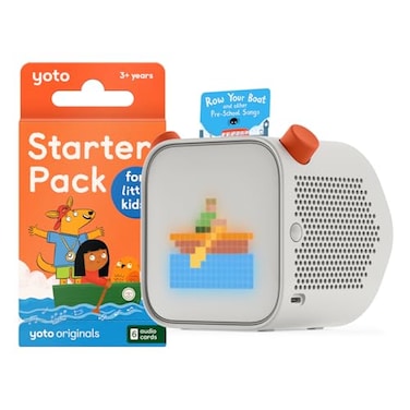 YOTO Player 3rd Gen Starter Pack for Little Kids Bundle Kids Bluetooth Audio Speaker Allin1 ScreenFree Device for Stories Music Podcasts Radio White Noise Thermometer Nightlight