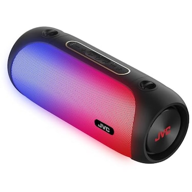 JVC Illuminated Portable Wireless Speaker with 30W max outputs Dynamic Sound Bluetooth 50 TWS Capability USBC AUX in up to 6Hour Battery Life SPPA7BTB Black