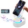 AKLLCCR Wireless Induction Audio Bluetooth Speaker 5in1 Phone Holder Emergency Rechargeable 3000mAh with Colorful Ambient Light 300 Foldable for Tablet iPhone Android Gifts for Men Women White