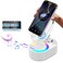 AKLLCCR Wireless Induction Audio Bluetooth Speaker 5in1 Phone Holder Emergency Rechargeable 3000mAh with Colorful Ambient Light 300 Foldable for Tablet iPhone Android Gifts for Men Women White