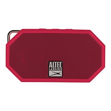 Altec Lansing Mini H2O Waterproof Bluetooth Speaker IP67 Floats in Water Compact Portable Speaker for Hiking Camping Pool and Beach Red