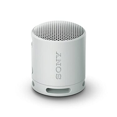 Sony SRSXB100 Wireless Bluetooth Portable Lightweight SuperCompact Travel Speaker Durable IP67 Waterproof Dustproof Shower Speaker 16 Hr Battery Versatile Strap Handsfree Calling Light Gray