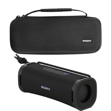 Sony SRSULT10B ULT Field Series Speaker Black Bundle with Hardshell Travel and Protective Case for Bluetooth Speakers 2 Items