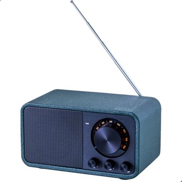 BentMax Vintage Radio FM Radio with Bluetooth Retro Bluetooth Speaker with SDUSB Memory Music Player Function Wireless Streaming from Smartphone Up to 10 Hours Playback Leather Green