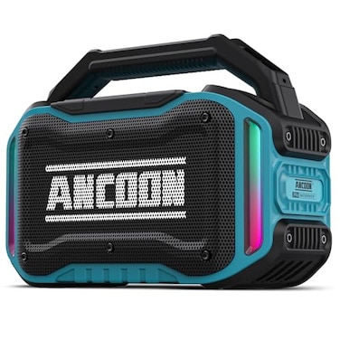 ANCOON Speakers Bluetooth Wireless 80WPeak Loud Speaker with Bass 20H Playtime IPX6 Waterproof Large Jobsite Speakers for Work Outdoor Workshop Garage Portable Speaker with TWS Sky Blue