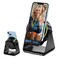 Dohelly Wireless Induction Speaker Phone Stand with Bluetooth Speaker Amplifier Stereo Sound RGB Ambient Light 360 Adjustable Phone Holder Compatible with iPhoneiPadAndroidSamsung GalaxyBlack