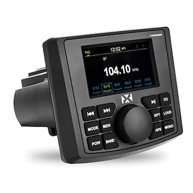 NVX VMPS35 Gauge Style Marine Stereo with Bluetooth and a 3 Ultra Bright FullColor TFT Display Perfect for Boats UTVs ATVs