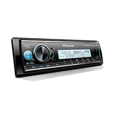 Pioneer MVHMS512BS Marine Digital Media Receiver Bluetooth SiriusXM USB FLAC Conformal Coating Color Change White Display for Outdoor AMFM Radio HiVolt RCA iPhoneAndroid Compatible
