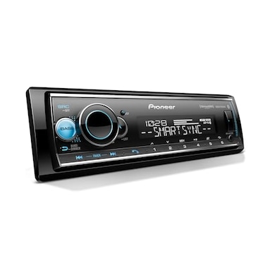 Pioneer MVHS522BS 1Din Digital Media Receiver Bluetooth SiriusXM Color Change USB FLAC Voice Control 50W x 4 Output 13Band EQ AMFM Radio iPhoneAndroid Compatible HiVolt RCA Preouts