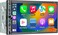 SJoyBring Double Din Car Stereo Wireless Apple CarPlay Android Auto 240W 42CHN 7 Touchscreen SWC Bluetooth FMAM Car Radio 2 Subwoofers Outputs Backup Camera