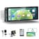 REAKOSOUND 69 Single Din Car Stereo with Apple CarPlay Android Auto Single Din Touchscreen Radio Car Stereo with Bluetooth Backup Camera GPS Navigation Mirror Link FMAM EQ USB SWC MIC