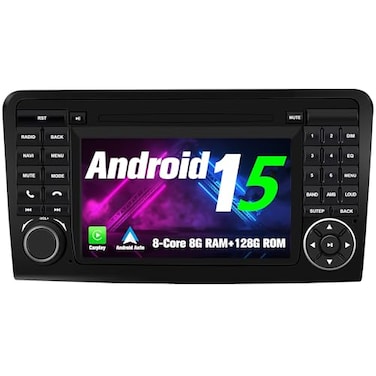 Pioowirk Car Radio Stereo for Mercedes Benz GL ML Class W164 X164 ML350 ML450 GL320 GL450 IPS Screen 7 inch with CarPlay Android Auto WiFi Bluetooth 8Core 8GB RAM 128GB ROM