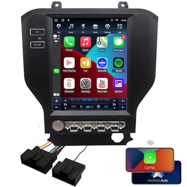 TOPDISPLAY for Ford Mustang Radio Upgrade 20152023Android Stereo ReplacementTouch Screen8core CPUCarplay and Android AutoKeep SWC and Factory Camera