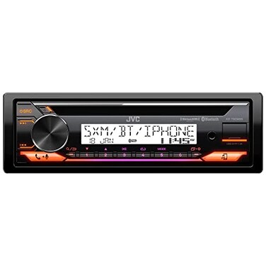 JVC KDT92MBS Marine Rated Car Stereo with Bluetooth Front USB AUX Amazon Alexa SirusXM Radio Ready HiPower Amplifier High Contrast Screen