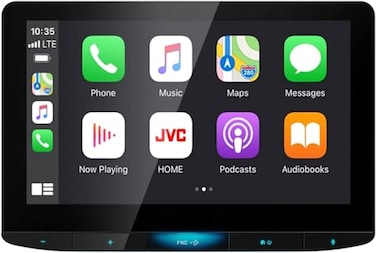 JVC KWZ1000W Bluetooth Car Stereo Receiver with USB Port 101 Floating Touchscreen HD Display AMFM Radio MP3 Player Double DIN WazeReady with Apple CarPlay or Android Auto Black