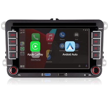 LXKLSZ Double din Car Stereo Compatible with Wireless Carplay Android Auto with BluetoothFMAM RadioUSBHigh Power Car Radio for VW Golf 5 6 Passat Jetta Caddy EOS T5 Tiguan Touran CC Polo