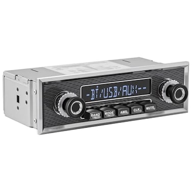 aboutBit Single Din Classic Car Stereo Vintage Retro Style Radio for Truck Bluetooth LCD Display AM FM Receiver USB AUXin Preamp Subwoofer Output