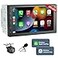 BOUWOIMA 7In Double Din Car Stereo Wireless CarPlay Wireless Android Auto Android 232G Touchscreen Car Radio Head Unit with Bluetooth DSP WiFiRearview Backup Camera