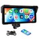 GOHHDL 81 Inch IPS Waterproof Portable CarPlay Screen for Motorcycle with Wireless CarPlayAndroid AutoGPS DisplaBluetoothTF PortSupport Siri12V Power Supply