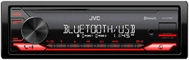 JVC KDX270BT Bluetooth Car Stereo wUSB Port AMFM Radio MP3 Player High Contrast LCD 50 Watts Detachable Face Plate Single DIN 13Band EQ