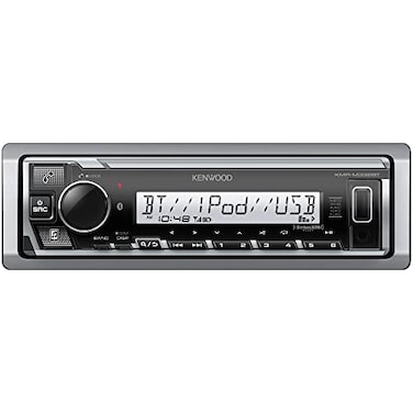 KENWOOD KMRM332BT Car Marine Stereo Single Din Bluetooth Audio USB MP3 Aux in AM FM Radio SiriusXM Ready Weatherproof Multi Color Illumination