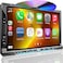 Inexaccessories Double Din Car Stereo with CDDVD Player Apple CarPlayAndroid Auto 7 Double din Radio with Backup Camera Mirror Link Bluetooth AM FM Radio Receiver SWC Subwoofer USBTFAUX