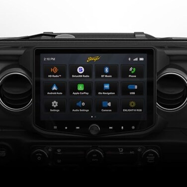 Stinger HORIZON10 Wrangler JL 1823 Gladiator 2023 101 HD Touchscreen Car Stereo wiGO GPS Nav Card Wireless Apple CarPlayAndroid Auto Radio Bluetooth Receiver OffRoad Gauges Audio EQ