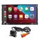Dual Electronics DCPA71BC 7inch Apple Carplay Android Auto Double DIN Touchscreen Car Stereo Radio Bluetooth Hands Free Calling Music Streaming Backup Camera Included
