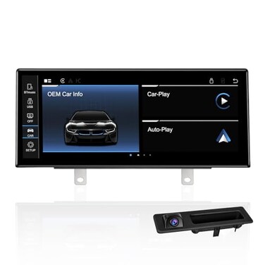 PEMP UltraThin 123 for BMW 3 Series F30 NBT CIC Wireless and Wired CarPlay Android Auto Screen Calls Using The OEM Bluetooth with a 720P AHD Reverse Camera 20122017