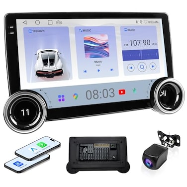 HauDio 101 Wireless CarPlay Android Auto Car Stereo 2GB RAM 64GB ROM DSP Sound 1080P Backup Camera Bluetooth 50 HD Touchscreen Media Receiver
