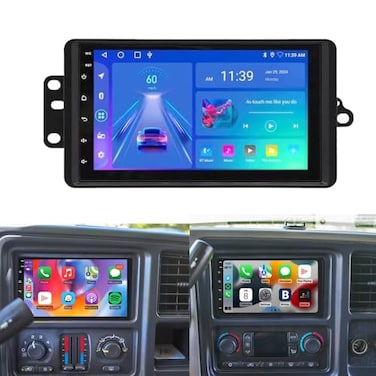 Loddery 7Android 130 Car Stereo for 2003 2004 2005 2006 Chevrolet Chevy Silverado Impala Tahoe GMC Sierra Yukon with Wireless Wired CarplayTouch Double Din Builtin GPS WiFi DSP Camera MIC232G