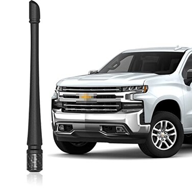POSAID 7inch Antenna for Chevy Silverado and GMC Sierra Denali 1500 2500 3500 Fexible Rubber Truck Antenna Replacement with Optimized FMAM Reception
