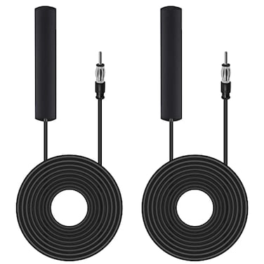 DORHEA 2Pcs Universal Car Radio Antenna AM FM Hidden Windshield Adhesive Mount Patch Antenna for Vehicle Truck SUV Stereo in Dash Head Unit CD Receiver Player Audio HD Radio Player Amplifier