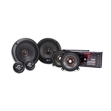 MB Quart PS1316 Premium 3Way Component Car Speaker System Black Pair 65 Inch Speaker System 400 Watt Car Audio 4 OHMS Grills Included