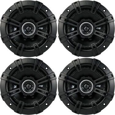 KICKER Speaker Package of 2 Items Four 525 DS Series Coaxial Speakers 4Ohm 2X 43DSC504