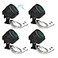 FERCAISH 4 Pcs 500W Car Speakers TP006A High Power Stereo Car Tweeter Vertical Round Easy to Install Speakers for Surface Mounting on Truck and Boat