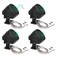 FERCAISH 4 Pcs 500W Car Speakers TP006A High Power Stereo Car Tweeter Vertical Round Easy to Install Speakers for Surface Mounting on Truck and Boat