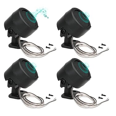 FERCAISH 4 Pcs 500W Car Speakers TP006A High Power Stereo Car Tweeter Vertical Round Easy to Install Speakers for Surface Mounting on Truck and Boat