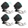 FERCAISH 4 Pcs 500W Car Speakers TP006A High Power Stereo Car Tweeter Vertical Round Easy to Install Speakers for Surface Mounting on Truck and Boat