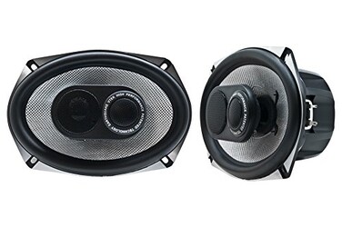 Earthquake Sound VTEK693 700W 6x9inch 3Way Coaxial Speakers with PistonMax Technology Pair Black Silver