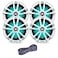 Enrock Marine 2 Pair Qty 4 of Infinity Reference 65 225 Watt Peak Power Waterproof Marine Speakers White with Enrock 50 ft 16Gauge Speaker Wire OEM Replacement