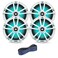 Enrock Marine 2 Pair Qty 4 of Infinity Reference 65 225 Watt Peak Power Waterproof Marine Speakers White with Enrock 50 ft 16Gauge Speaker Wire OEM Replacement