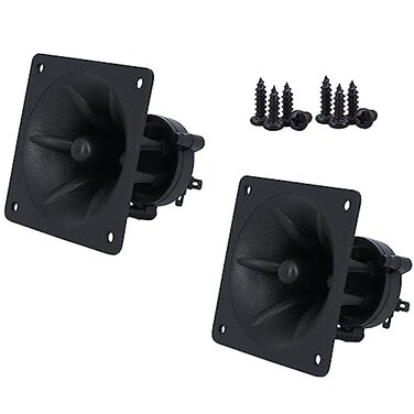CCeCCe 2 Pack Component Square Tweeter 325 x 325 Piezo Horn Element Replacement DJ Speaker Loudspeaker Buzzer Treble with Screws for Car Audio Home Speakers Sound Box