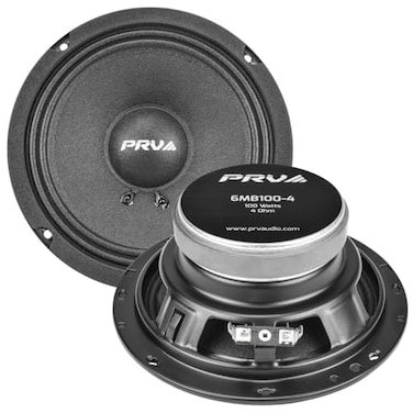PRV AUDIO 65 Inch Car Speakers 200 Watts 4 Ohm 6MB1004 Factory Replacement Car Door Speakers Pair Shallow Profile