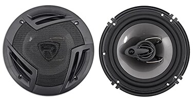 Rockville RV63A 65 3Way Car Speakers 750W 4 Ohm Polypropylene Woofer Butyl Rubber Surround With Grilles CEA Compliant Perfect for Car Audio
