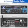 Pyle 2X40W Mini Power Amplifier System Dual Channel Home Audio Sound Mixer Stereo Receiver Box with USB RCA Headphone AUX MIC Input LED for PA Home Entertainment and Studio Use PTAU235