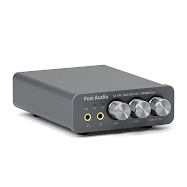 Fosi Audio K5 Pro Gaming DAC Headphone Amplifier Mini HiFi Stereo DigitaltoAnalog Audio Converter USB Type COpticalCoaxial to RCA35MM AUX for PS5PCMACComputer